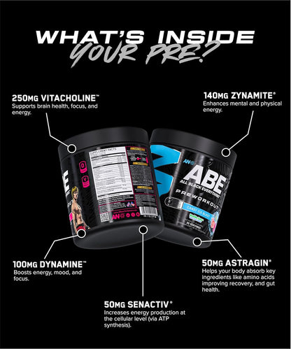 All Black Everything Pre-Workout Powder | Preworkout Energy Drink Mix | 350mg Caffeine | Beta Alanine & Citrulline | Energy Supplement for Men & Women | Baddy Berry | 30 Servings