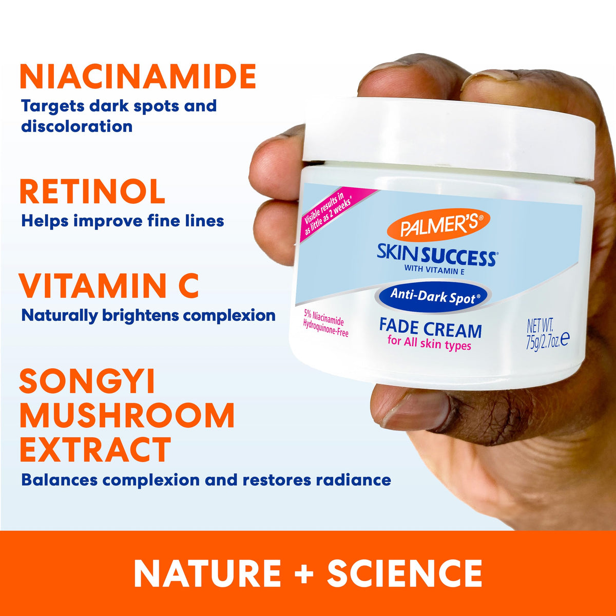 Palmer's Skin Success Anti-Dark Spot Fade Cream with Vitamin E and Niacinamide, for All Skin Types 2.7 Ounce