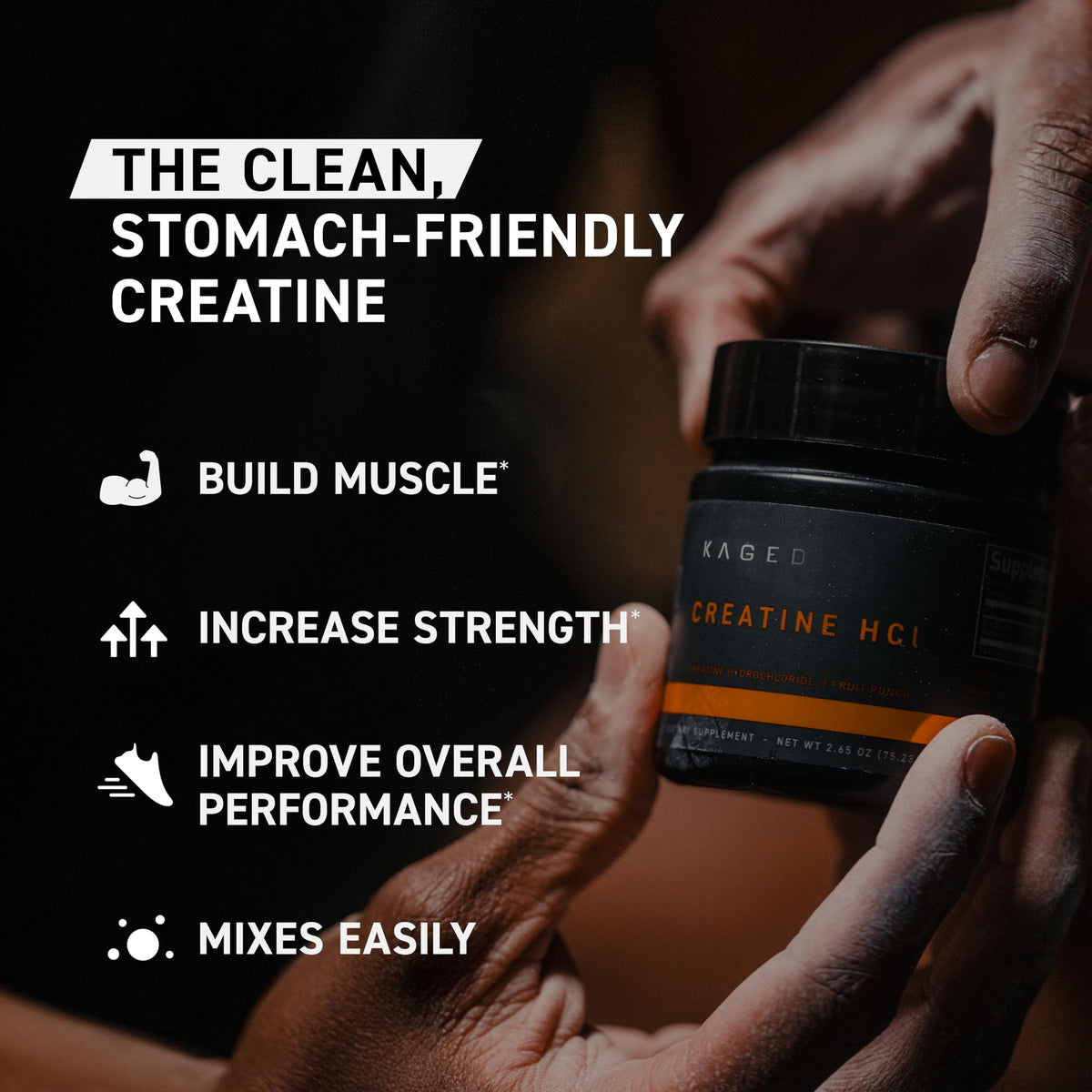 Kaged Creatine HCl Capsules | 7X Concentrated vs Mono | Muscle Building & Recovery | High Absorption | No Bloating | Creatine for Men & Women | Vegan, Gluten Free | Unflavored | 75 Servings