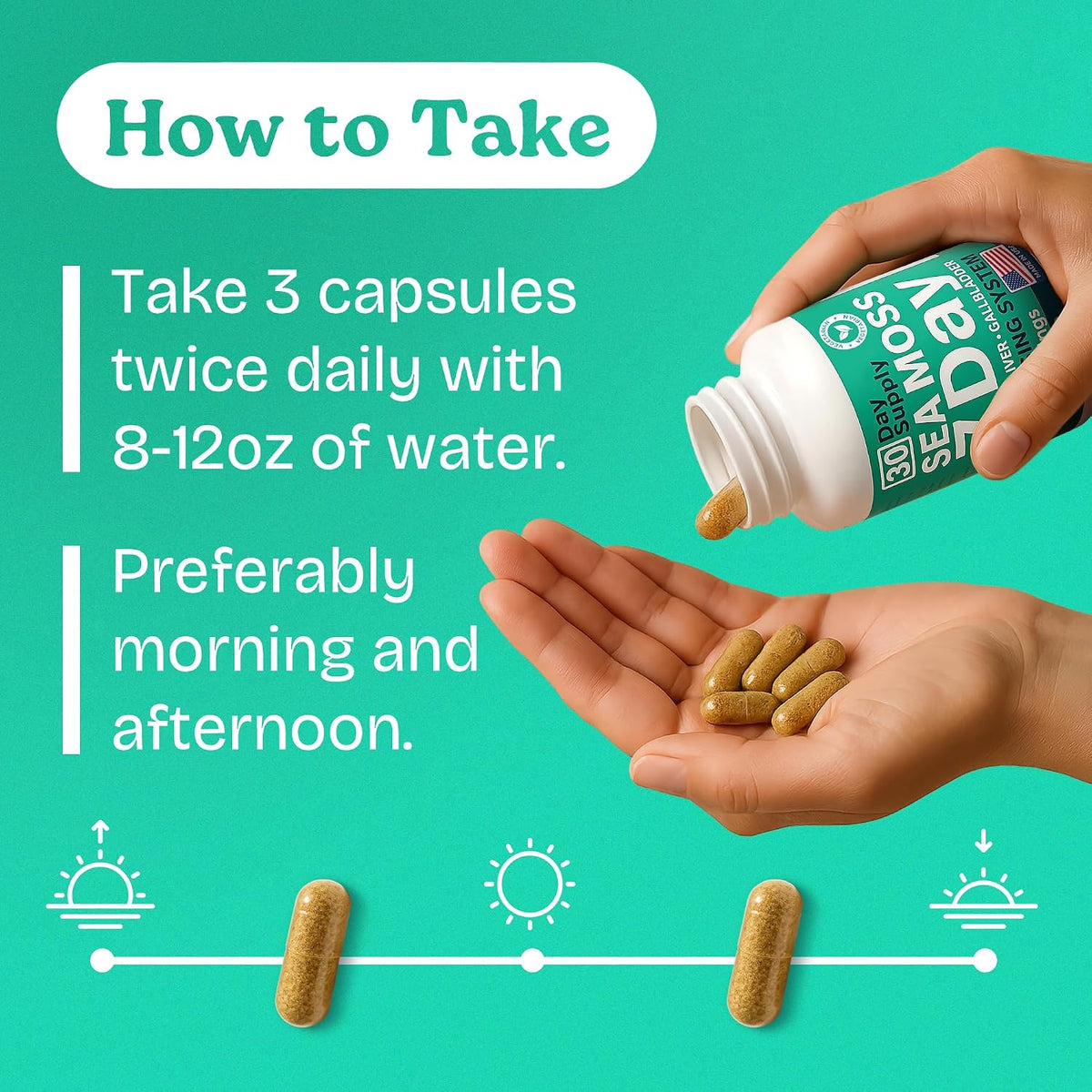 Atlantic Naturals Liver Cleanse Detox Capsules – Milk Thistle, Dandelion Root, Burdock, Red Clover & Chanca Piedra with Sea Moss – 7 Day Liver & Gallbladder Support – 180 Count