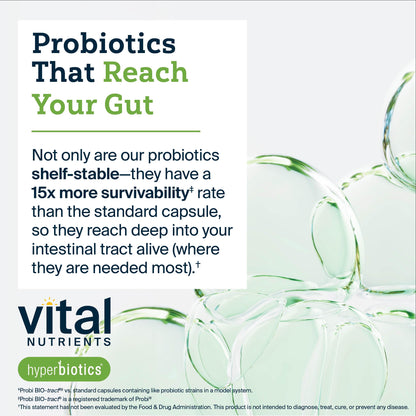 Hyperbiotics Vital Nutrients Pro-15 Advanced Probiotics for Women and Men | 15 Strains + Kiwifruit | Clinically Studied Daily Probiotics for Digestive Health, Gas, & Bloating | 30 Vegan Tablets