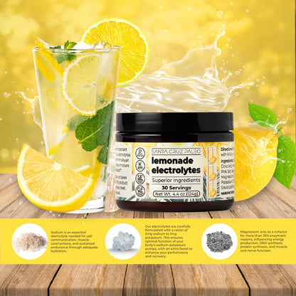 Santa Cruz Paleo Electrolyte Powder, Cherry Limeade, Sugar Free Hydration Drink Mix with Himalayan Pink Salt, Sea Salt, Magnesium Glycinate, Potassium Chloride, Sweetened with Stevia, 30 Servings