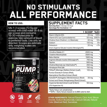 All Black Everything Non Stim Pre-Workout | Preworkout Energy Drink Mix | Caffeine Free | Creatine, Beta Alanine & Citrulline | Energy Supplement for Men & Women | Sour Gummy Bear | 40 Servings
