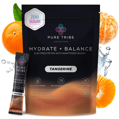 Instant Hydration Electrolytes Powder Packets with Magnesium & Salt – Zero Sugar Hydration Packets with 6 B Vitamins & Adaptogens – Mixed Berry Electrolyte Drink Mix – 30 Servings