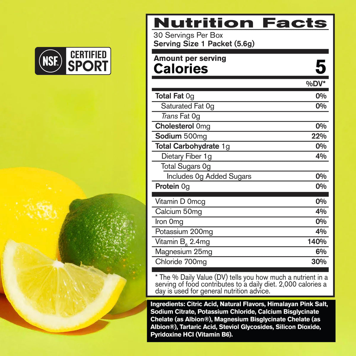 BARE PERFORMANCE NUTRITION BPN Electrolytes Hydration Drink Mix | Sugar Free Electrolyte Powder | 500mg Sodium per Serving | Naturally Sweetened | Lemon Lime, 50 Servings | Zero Sugar, 500mg Sodium per Serving, Naturally Sweetened