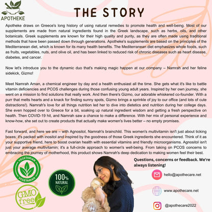 AGNOSITOL: Prenatal Vitamin, Vaginal Probiotic, Fertility Support, Ovulation & PCOS Support