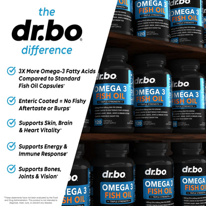 Omega 3 Fish Oil Supplements - Triple Strength Fish Oil Omega 3 Supplements 2000mg EPA DHA Women Men - Triple Strength Natural Omega3 Supplement 2000mg EPA DHA Fatty Acids 1000mg Burpless 60 Softgels