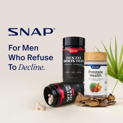 Snap Supplements Nitric Oxide Booster for Men & Women, 60 Vegan Capsules | Nitric Oxide Supplement, L-Citrulline + 3 Forms of L-Arginine for Stamina, Endurance & Circulation, Caffeine-Free Pre-Workout
