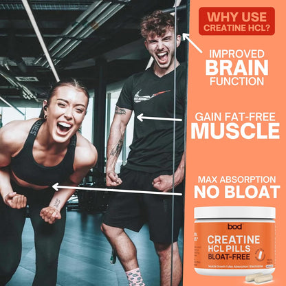 Bod Creatine HCL Capsules – 150 Pills | Creatine Hydrochloride Supplement for Men & Women | Easy-to-Swallow Alternative to Monohydrate Powder, Unflavored & Keto-Friendly