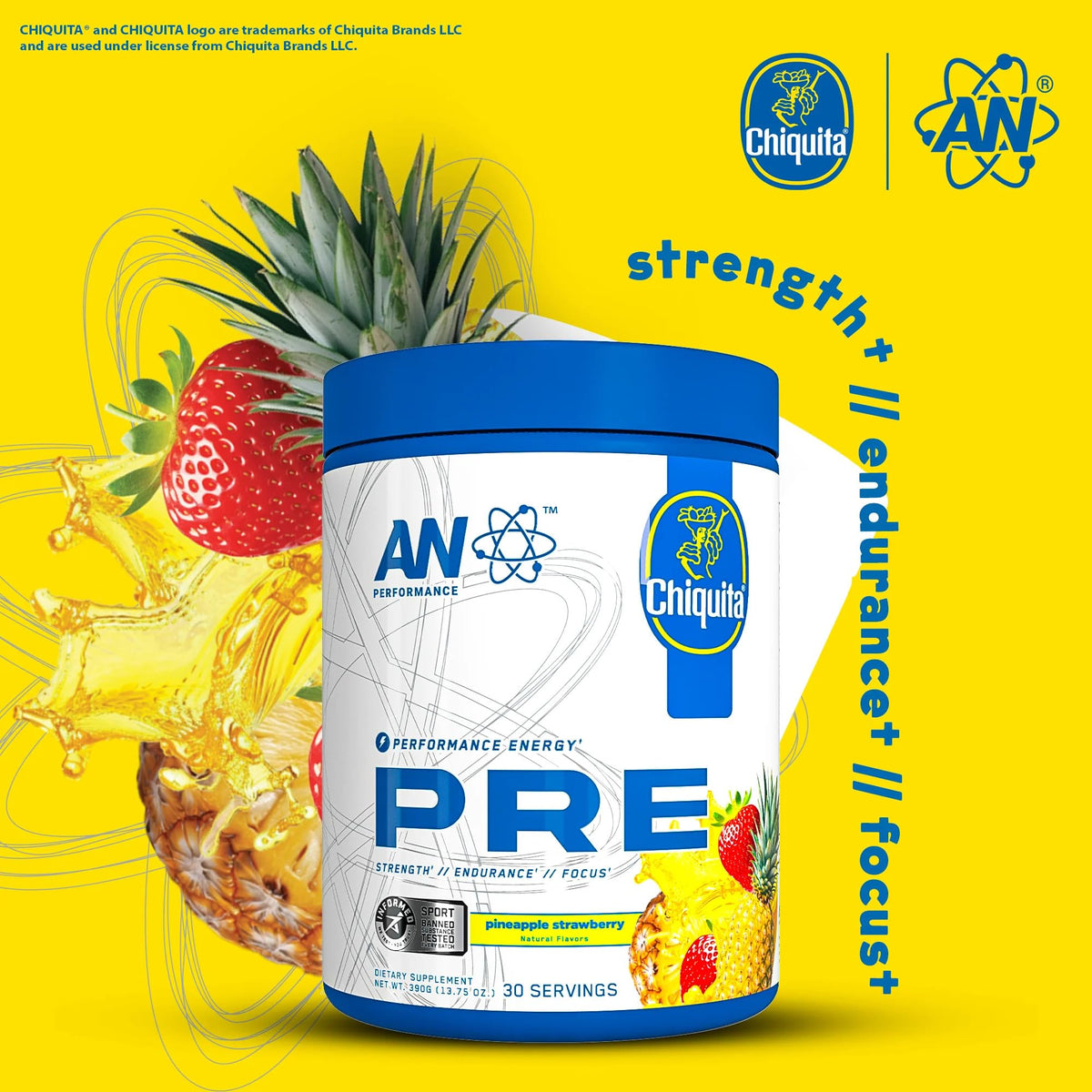 AN Performance Pre-Workout Powder Supplement for Men & Women | Energy Drink Mix with 300mg Caffeine + Beta Alanine + Citrulline | Third-Party Tested | Fruit Punch | 30 Servings