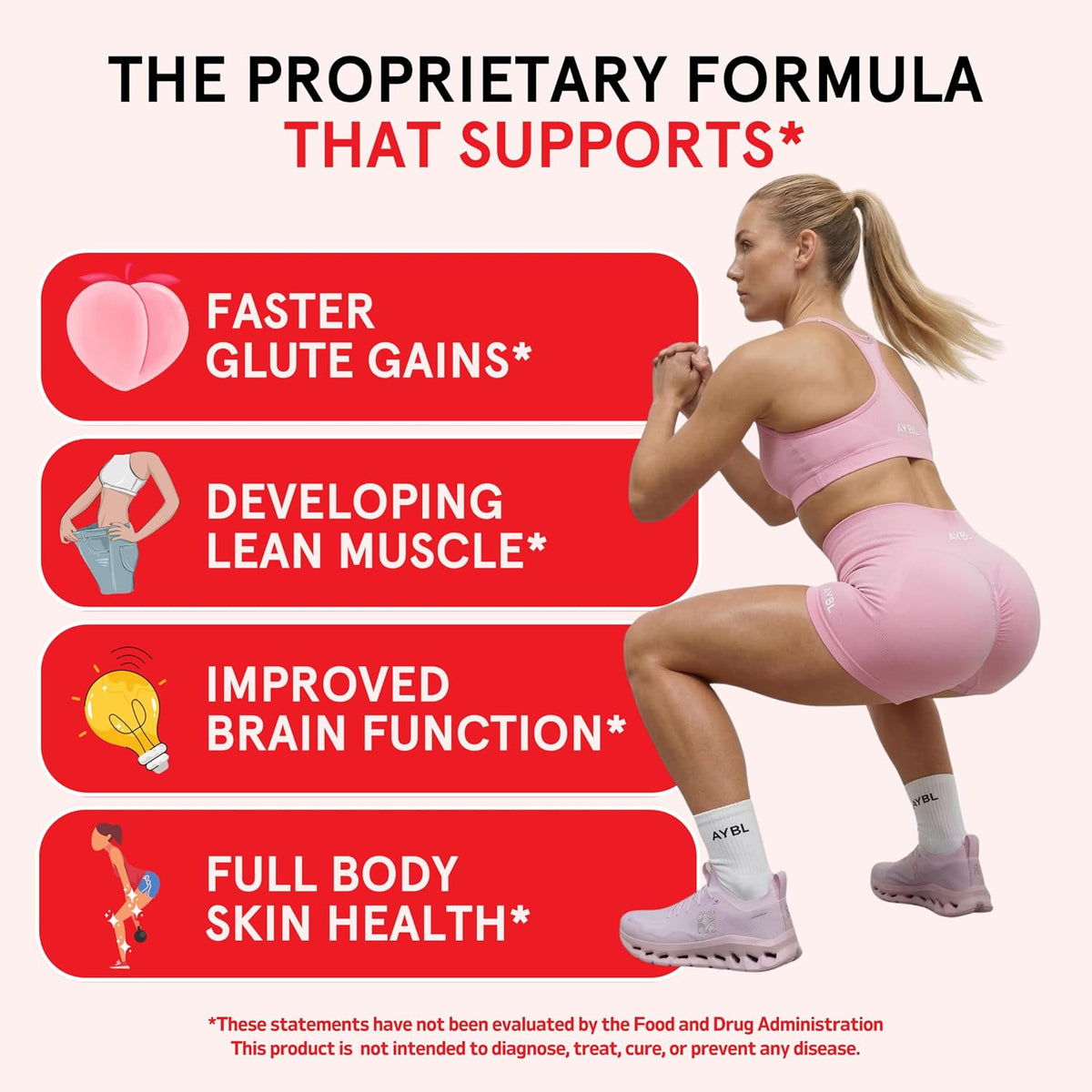 Peach Perfect Creatine Gummies for Women – Micronized Creatine Monohydrate with Biotin & Vitamin B12 for Glute Strength Support, Boosts Energy, Focus, Strength, and Endurance – Tropical Punch, 30 SVG