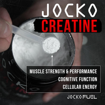 Jocko Fuel Creatine Monohydrate, Pure Micronized Powder for Men & Women, Supports Muscle Growth, Strength, Recovery & Cognition, Unflavored, 450 Grams, 90 Servings