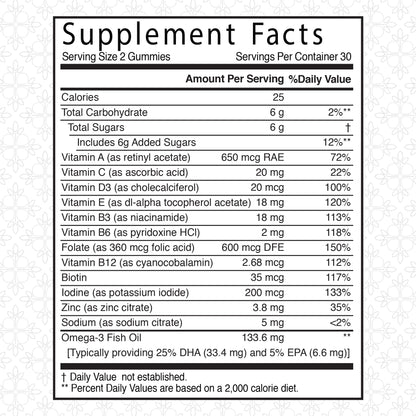 Momly Naturals Maternity Care Gummies Prenatal Vitamins - Prenatal Gummies w/DHA, Vitamin D3