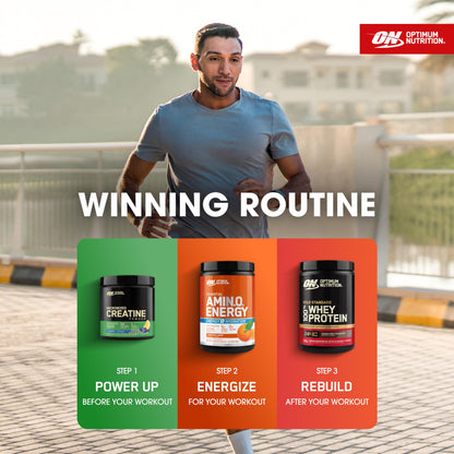 Optimum Nutrition, Amino Energy Powder Plus Focus, with Bcaa, Electrolytes, and Caffeine, Watermelon, 30 Servings | Contains BCAAs, Electrolytes, 100 mg Caffeine, 5g Amino Acids, Zero Sugar, Supports Hydration, Banned Substance Tested