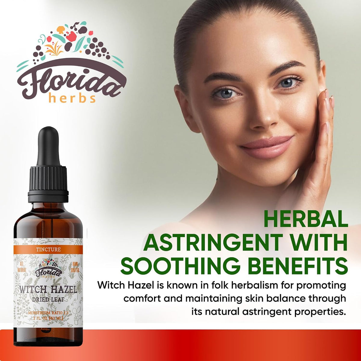 Witch Hazel Leaf Tincture, Witch Hazel Leaf Extract (Hamamelis Virginia) Herbal Supplement, Non-GMO in Cold-Pressed Organic Vegetable Glycerin 2 x 2 oz, 700 mg, 2 oz (60 ml)