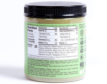 SMART Pressed Organic Greens Superfoods Powder | Cold-Pressed Daily Organic Greens Powder for Women & Men | Vegan Green Powder Superfood Organic | Green Superfood Powder (30 Servings)