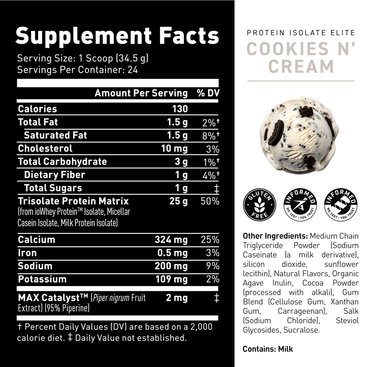 Kaged Whey Protein Isolate Elite Powder | Vanilla | Whey, Casein, & Milk Protein Blend | Post Workout Recovery Drink | Supports Muscle Building | Supplements for Men & Women | 2 lbs