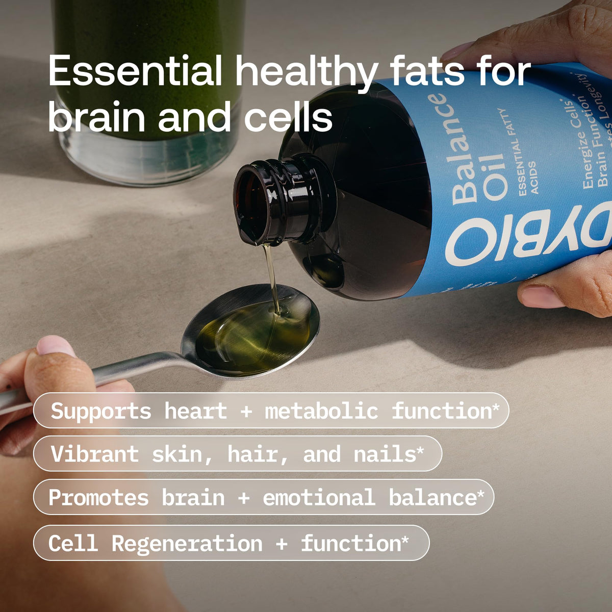 BodyBio Balance Oil - Essential Fatty Acids for Brain, Skin, & Mood | Cold-Pressed Omega 3 & 6