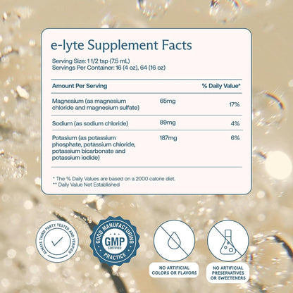 BodyBio e-Lyte Sugar Free Electrolyte for Hydration, Energy & Cramp Relief | No Sugar, No Artificial Flavors, No Fillers, Keto Friendly