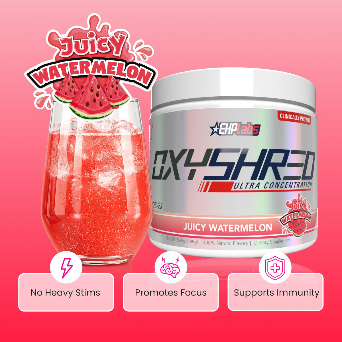 EHP Labs OxyShred Pre Workout Powder - Preworkout Powder with L Glutamine & Acetyl L Carnitine, Energy Boost Drink - Cosmic Blast, 60 Servings