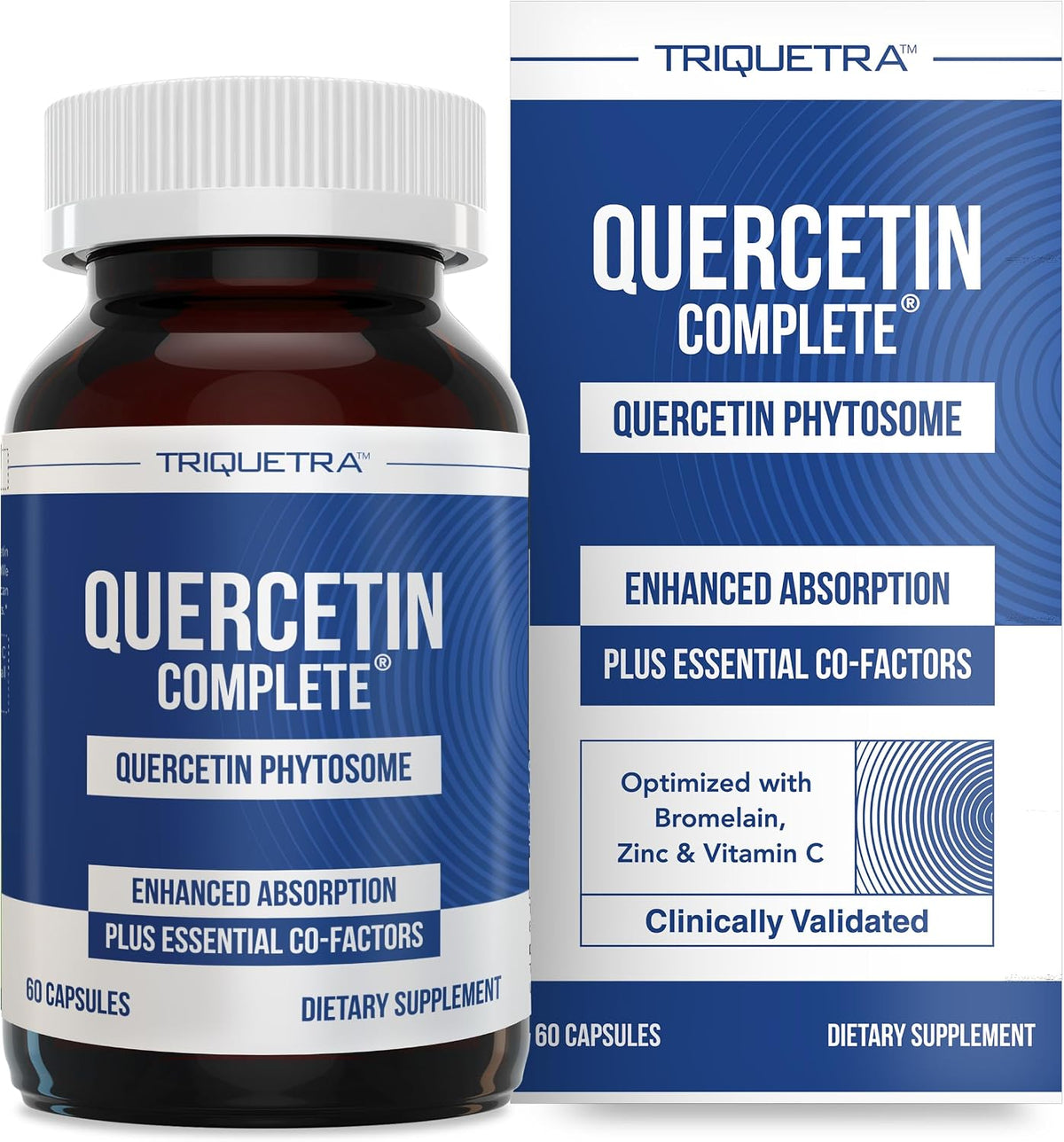 Quercetin Complete® Quercetin Phytosome with 50X Higher Absorption, Clinically Proven & Patented Quercefit – Most Effective Form of Quercetin – Enhanced with Bromelain, Zinc & Vitamin C (60 Capsules)