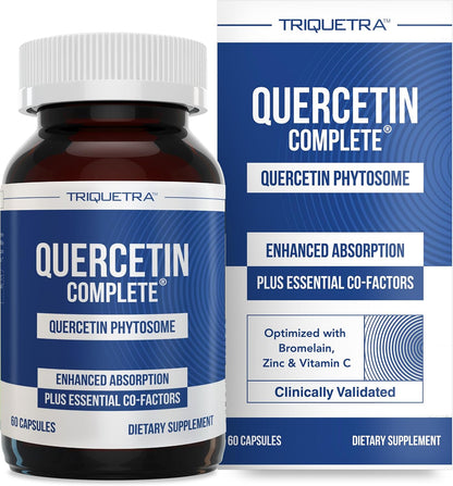 Quercetin Complete® Quercetin Phytosome with 50X Higher Absorption, Clinically Proven & Patented Quercefit – Most Effective Form of Quercetin – Enhanced with Bromelain, Zinc & Vitamin C (60 Capsules)