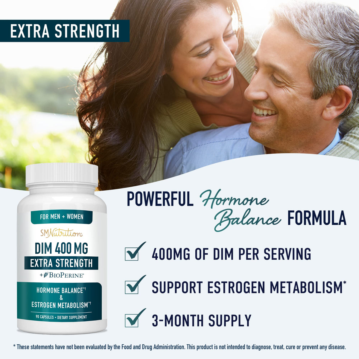 Extra Strength DIM Supplement 400MG | Hormone Balance & Estrogen Metabolism for Men and Women
