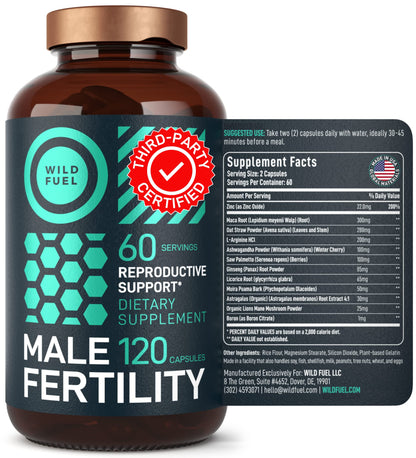 Fertility Supplements For Men Prenatal Vitamin - Maca Root, Ashwagandha, L Arginine