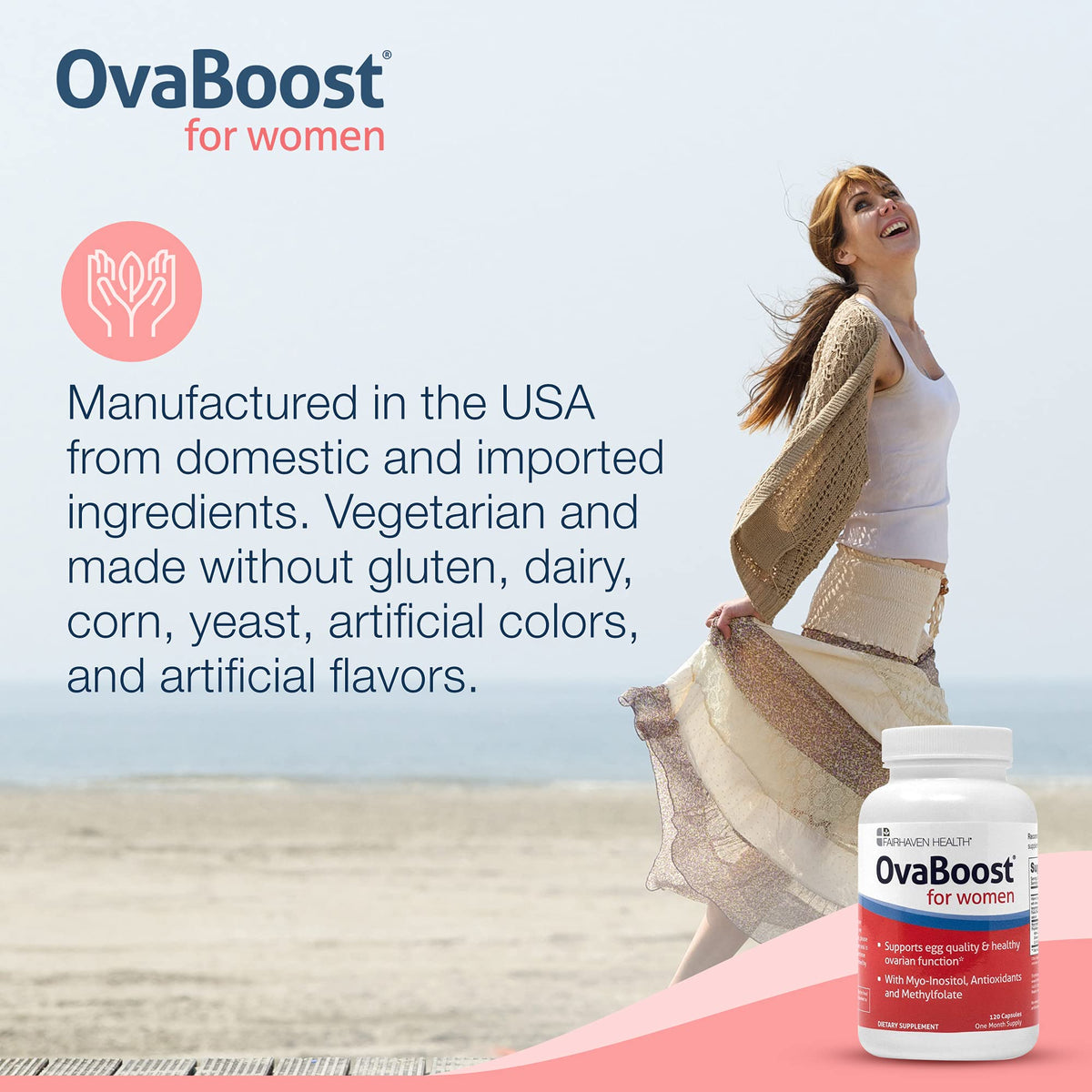 FertilAid for Women & Ovaboost Combo, Female Fertility Supplement & Natural Fertility Vitamin