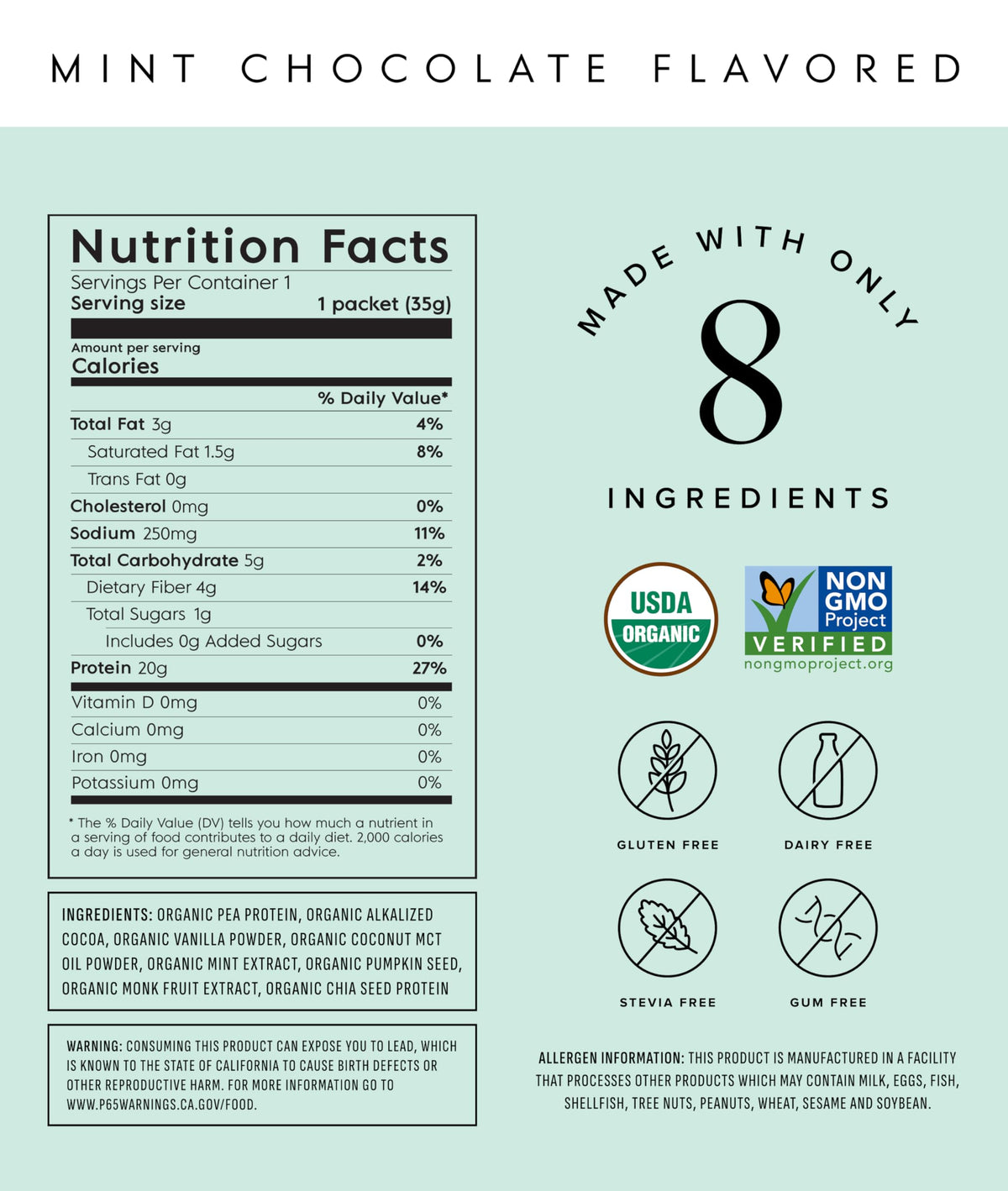 Truvani Organic Plant Based Protein Powder | Strawberry | 10 Servings | Vegan | 20g Pea Protein | Single Serving Travel Packets | Keto | Gluten & Dairy Free | Low Carb