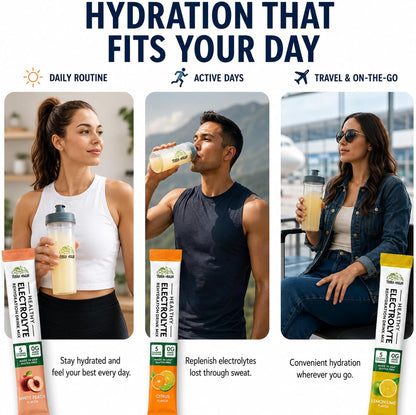 TERRA ORIGIN Electrolyte Packets | Hydration Drink Mix | 21ct Variety Pack