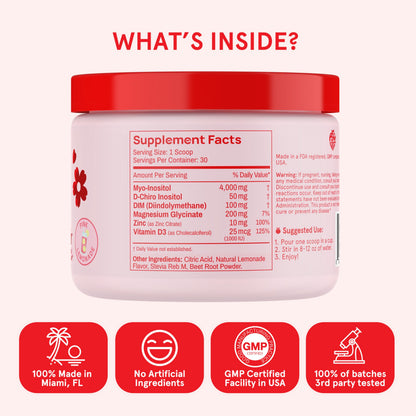 Peach Perfect Inositol Multivitamin – Myo-Inositol & D-Chiro 40:1 Blend, Omega-3, Vitamin D3, Magnesium, Zinc – Supports Women’s Health, Mood, Energy, Supplement – 30 SVG