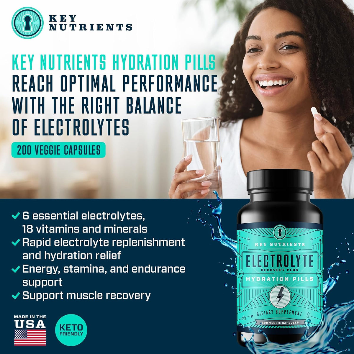 KEY NUTRIENTS Hydration Bundle – Multivitamin Electrolyte Powder Lemonade (90 Servings) & Electrolyte Tablets (200 Tablets) – No Sugar, No Calories – Sodium & Energy Support –, Made USA
