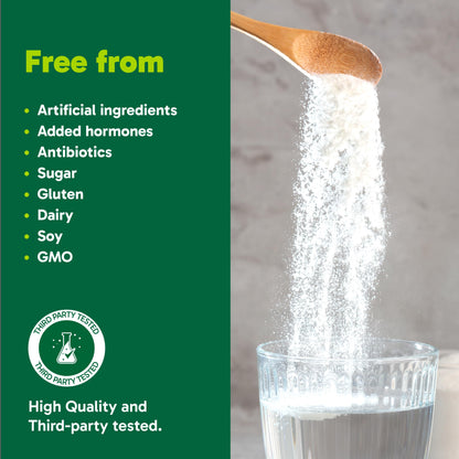 Organika Enhanced Hydrolyzed Collagen Peptides Powder: Easy Absorption Unflavored Collagen Powder for Skin, Hair, Nails, Joints, Muscles, & Gut - Keto, GMO-Free, Grass-Fed (1.1 Pounds)