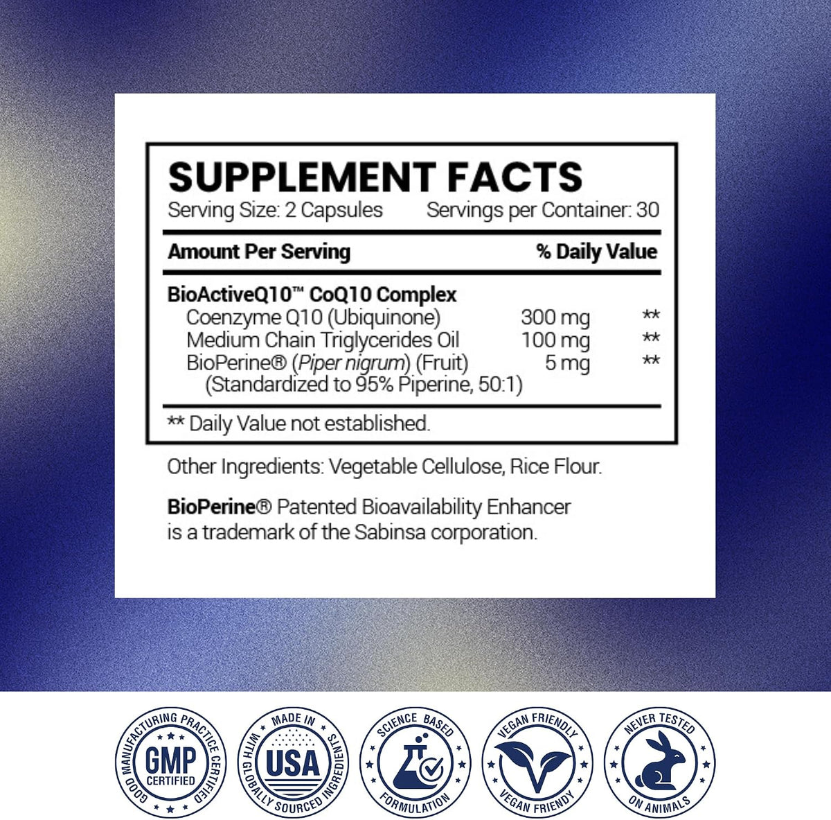 Research Verified CoQ10-100% Pure Extra Strength 300mg CoQ10 – Improved Absorption and Bioavailability with Bioperine - Boost Antioxidant Levels, Improve Cardiovascular Health, 180 Vegan Capsules
