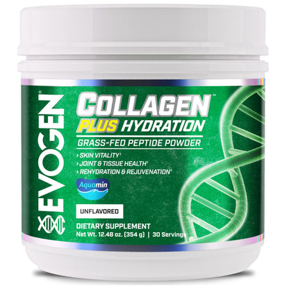 Evogen Collagen Plus Hydration Peptide Powder Plus Hydration | Vanilla Bean | 30 Servings