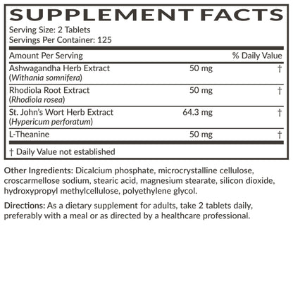 Futurebiotics Chill Pill + Ashwagandha, Rhodiola, St. John’s Wort, & L-Theanine - Non-GMO, 120 Vegetarian Tablets