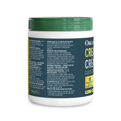 Organika Creatine Powder- 100% Pure Micronized Creatine Monohydrate - Helps Build Lean Muscle, Increase Strength, and Improved Recovery and Performance for Men and Women - 500g, 100 Servings