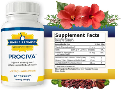 HeartAide and Prociva Bundle - Heart Support - Red Yeast Rice and Arjuna | Heart Drops-Arjuna Pair, For Steady Cardiovascular Wellness, With CoQ10 and Magnesium, Drops Plus Capsules Daily, 30 Days