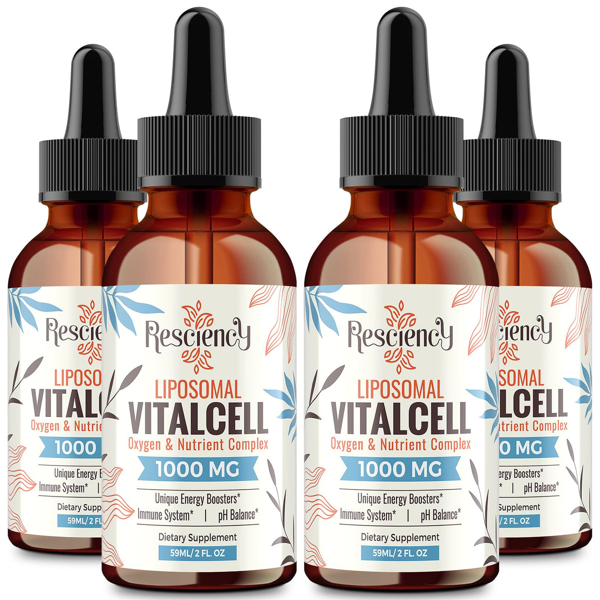Liposomal Liquid Oxygen Drops, Oxygen & Nutrient Complex, High Absorption | Oxygen Boost Supplement with Trace Minerals, Fulvic Acid, CoQ10, Glutathione, Energy, Antioxidant, Altitude Support, 2 fl oz