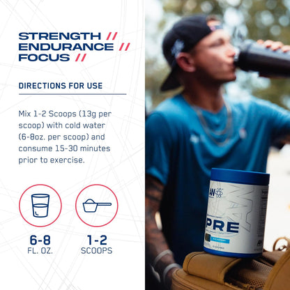 AN Performance Pre-Workout Powder Supplement for Men & Women | Energy Drink Mix with 300mg Caffeine + Beta Alanine + Citrulline | Third-Party Tested | Fruit Punch | 30 Servings