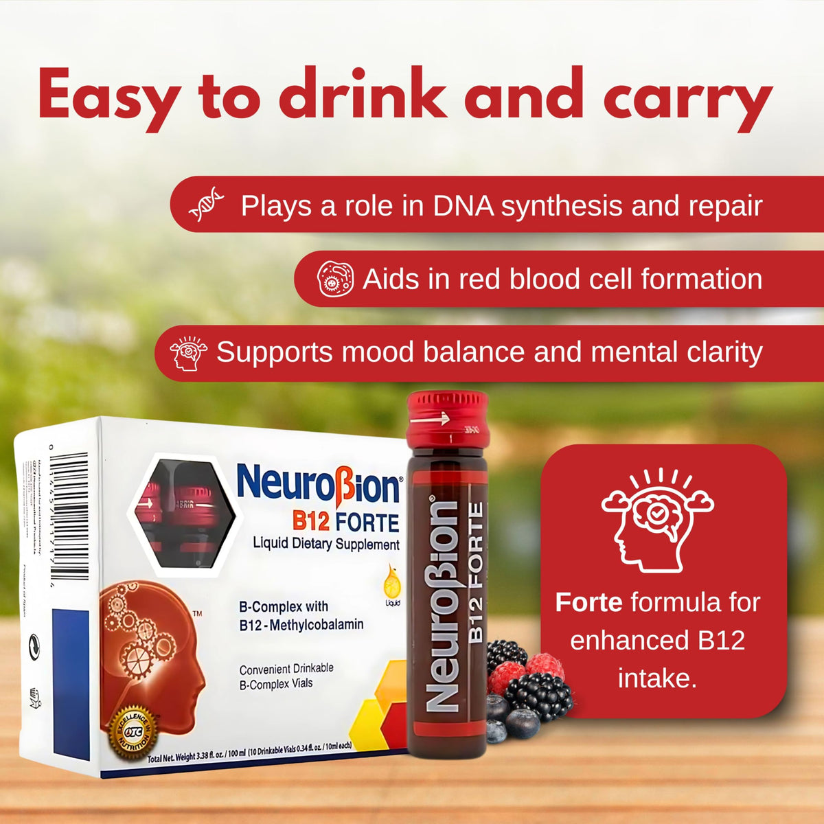 Neurobion B12 Forte 10 Vials x 10 ml (packaging may vary)