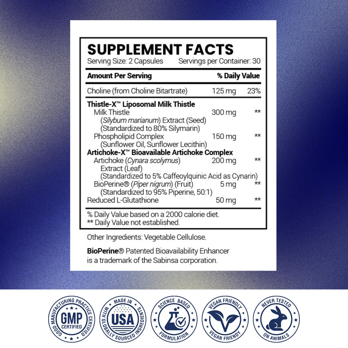 Research Verified Liver Support - Liposomal Milk Thistle, Artichoke Extract, Glutathione, BioPerine - Vegan - 60 Capsules - Pack of 1