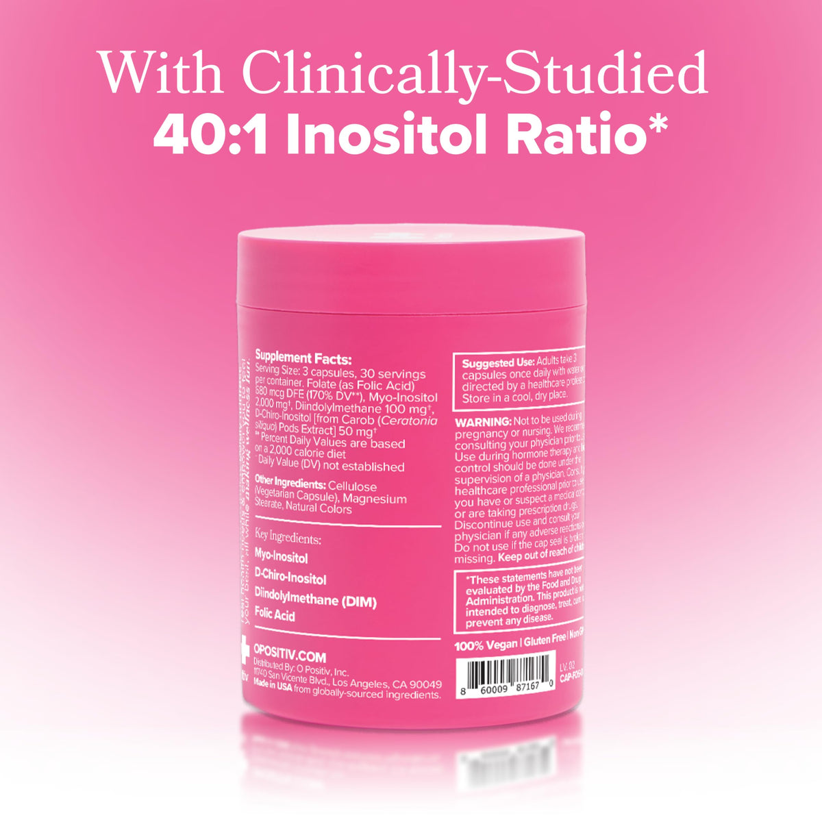 FLO Ovarian for Cycle Regularity – Myo & D-Chiro Inositol – 30-Day Supply