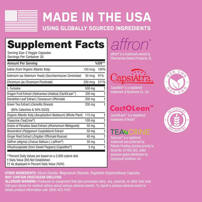 SteelFit Steel Slim, Weight Loss Solution for Women - 90 Capsule | Metabolism Booster Supports Female Metabolic Health and Enhances Energy & Mood - Dietary Supplement with All-Natural Formula