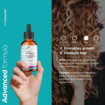 ArtNaturals Biotin & Collagen Hair Oil, 4 oz