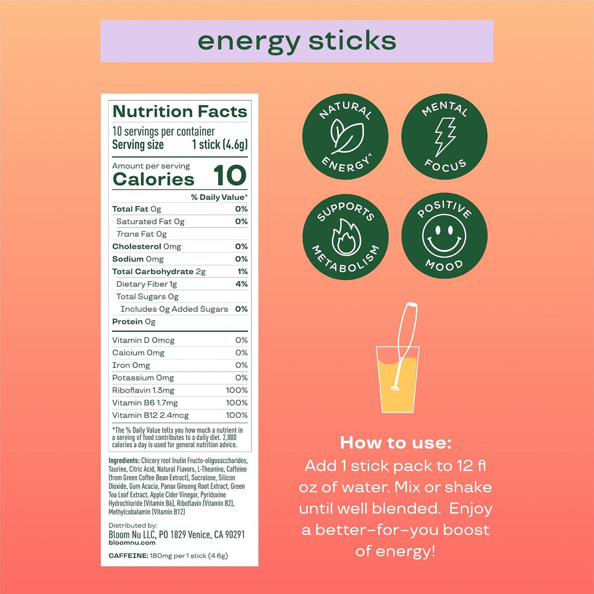 Bloom Strawberry Watermelon Clear Protein and Peach Mango Energy Packets Bundle