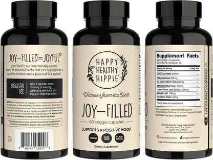 Joy-Filled Mood Support Supplement + St. John's Wort, Plant-Based, 120 Ct