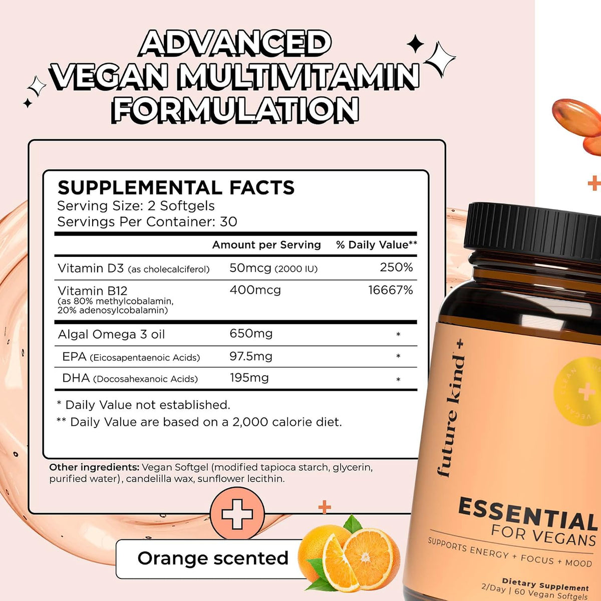 Future Kind Multivitamin Bundle - Vegan Complete Multivitamin and Vegan Essential Multivitamin - Vegan Vitamin B12, Omega 3, and Vitamin D3 - Complete Multivitamin, 42 Vitamins in 1 for Men and Women