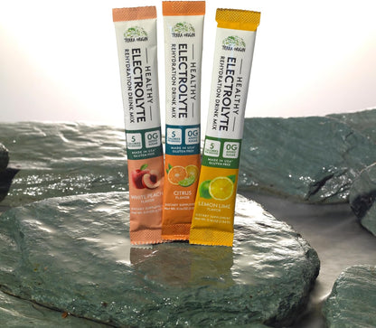 TERRA ORIGIN Electrolyte Packets | Hydration Drink Mix | 21ct Variety Pack